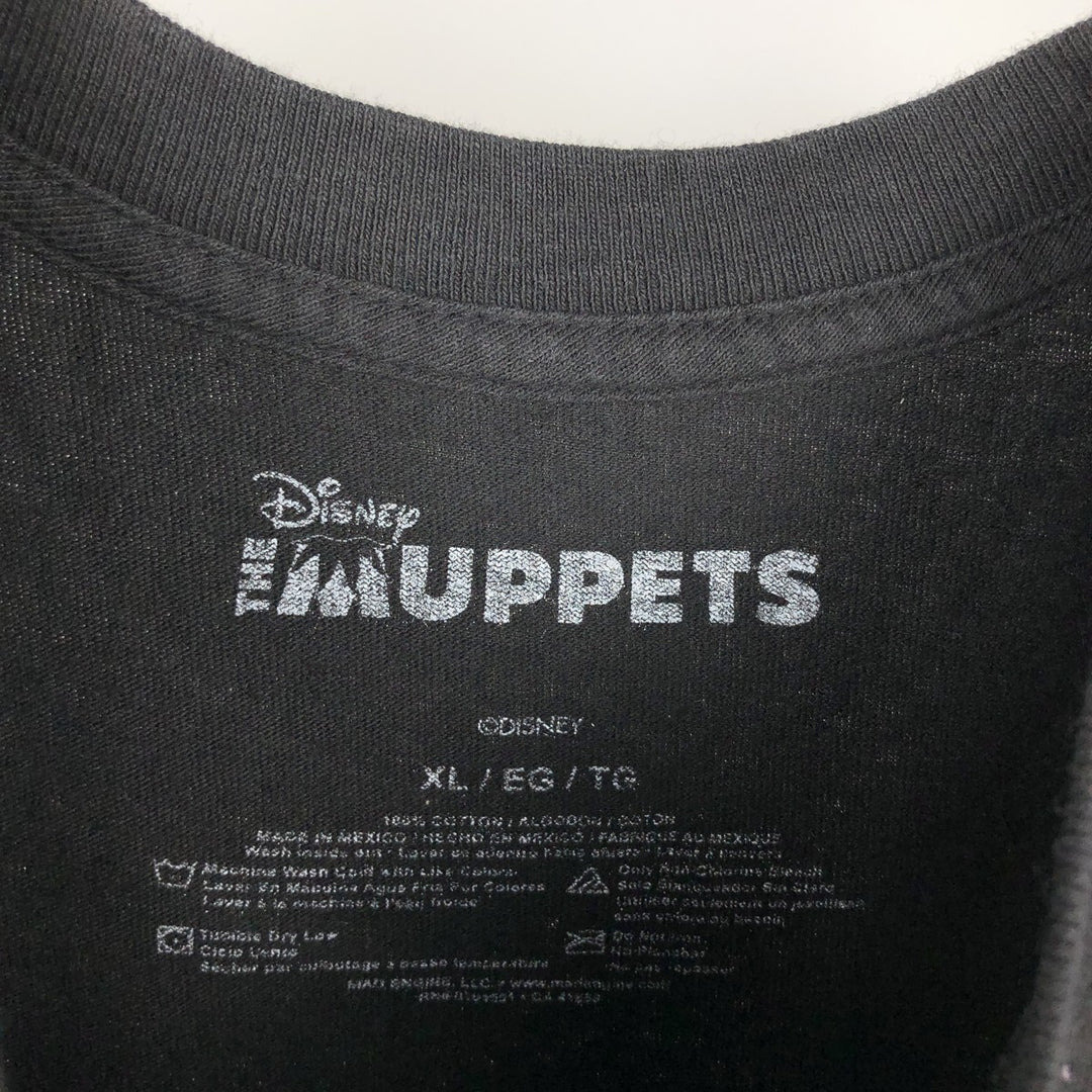 THE MUPPET Character Print T-Shirt (Men's XL equivalent) cotton black type Vintage Second Hand
