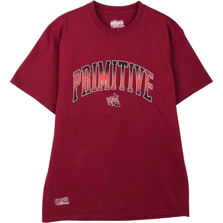2000'S PRIMITIVE NARUTO SHIPPUDEN Naruto Shippuden Anime Character Print T-Shirt, Men's Size M (approx.) cotton red type Vintage Second Hand