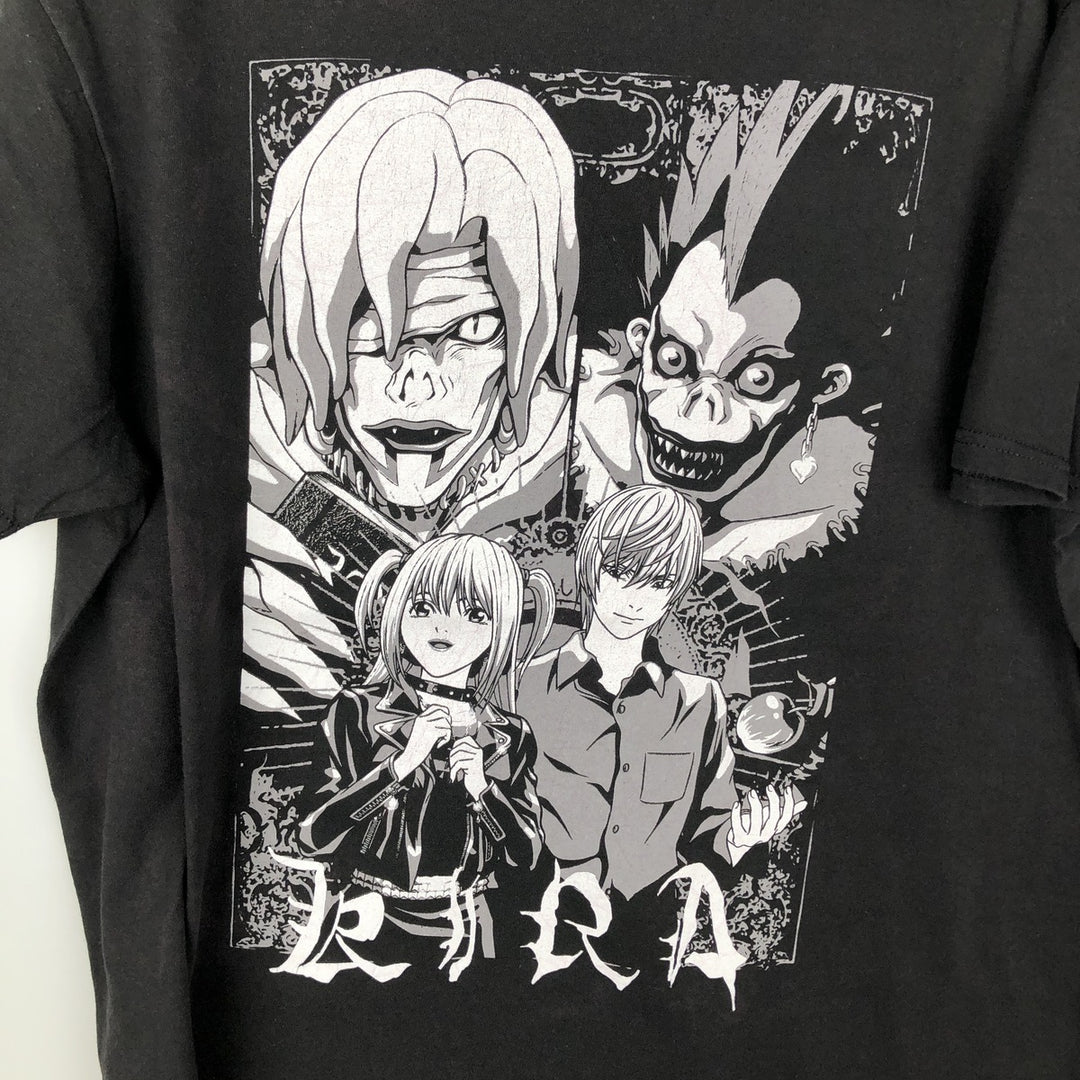 DEATH NOTE Anime Character Print T-Shirt Men's Size L cotton black type Vintage Second Hand