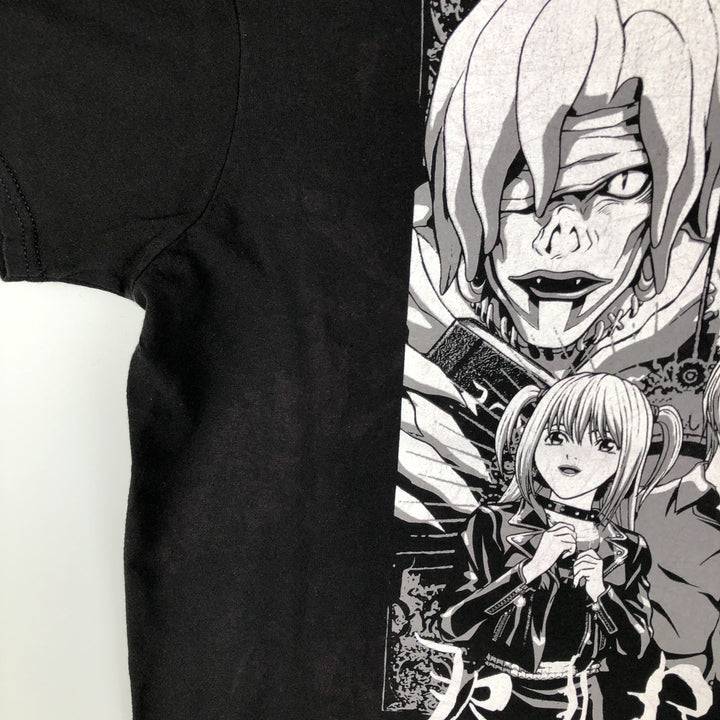 DEATH NOTE Anime Character Print T-Shirt Men's Size L cotton black type Vintage Second Hand