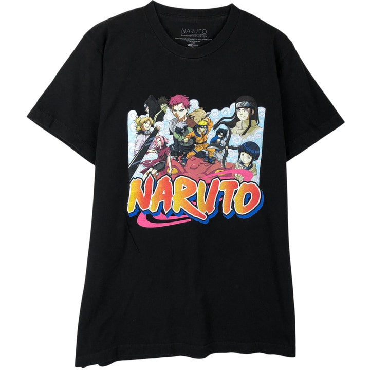 NARUTO SHIPPUDEN Naruto Shippuden Anime Character Print T-Shirt Men's M Size cotton black type Vintage Second Hand