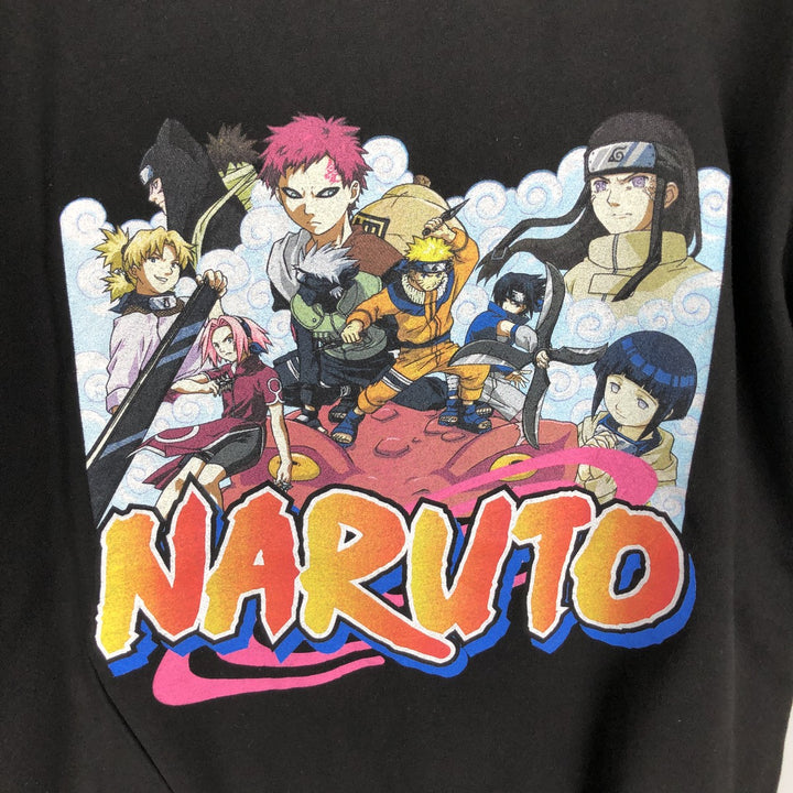 NARUTO SHIPPUDEN Naruto Shippuden Anime Character Print T-Shirt Men's M Size cotton black type Vintage Second Hand