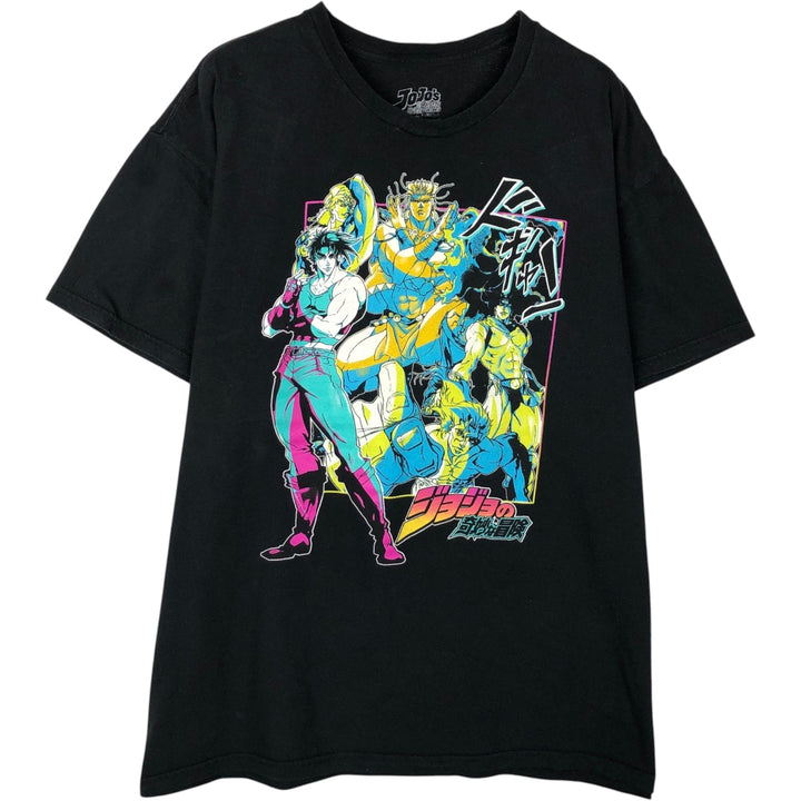 JoJo's Bizarre Adventure JoJo's Bizarre Adventure Anime Character Print T-Shirt Men's XL cotton black type Vintage Second Hand
