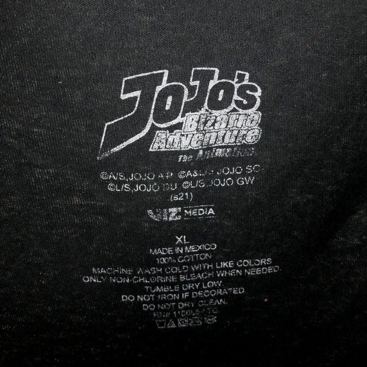 JoJo's Bizarre Adventure JoJo's Bizarre Adventure Anime Character Print T-Shirt Men's XL cotton black type Vintage Second Hand
