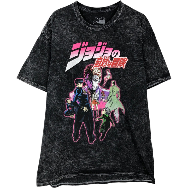 JoJo's Bizarre Adventure JoJo's Bizarre Adventure Anime Character Print T-Shirt Men's XL cotton black type Vintage Second Hand