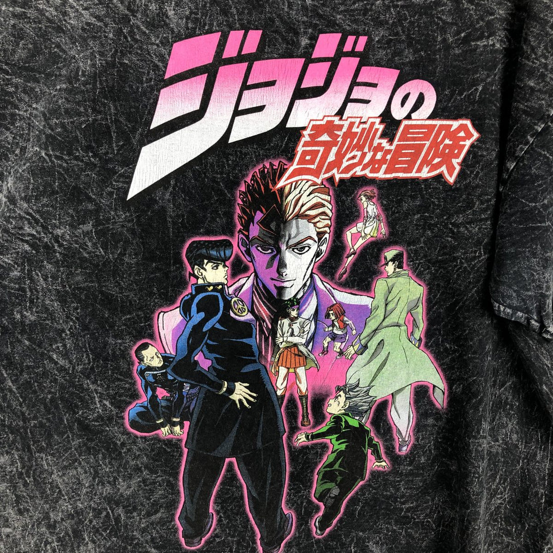 JoJo's Bizarre Adventure JoJo's Bizarre Adventure Anime Character Print T-Shirt Men's XL cotton black type Vintage Second Hand