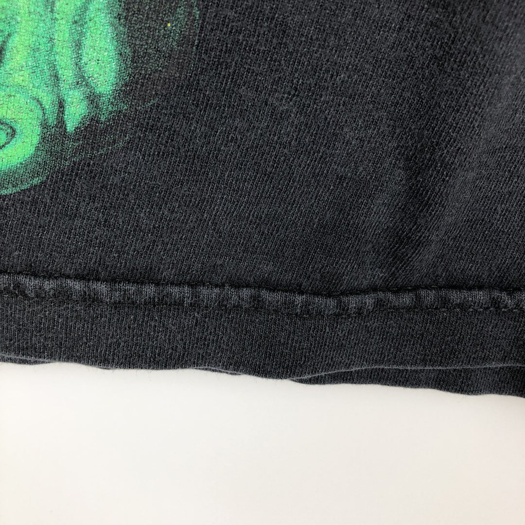 MARVEL character print T-shirt, men's size M cotton black type Vintage Second Hand