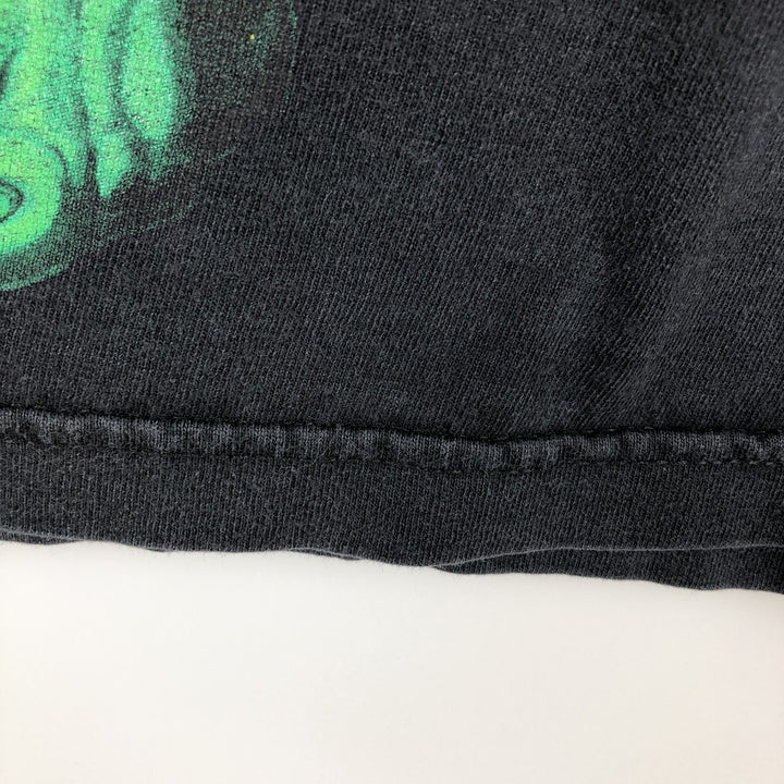 MARVEL character print T-shirt, men's size M cotton black type Vintage Second Hand