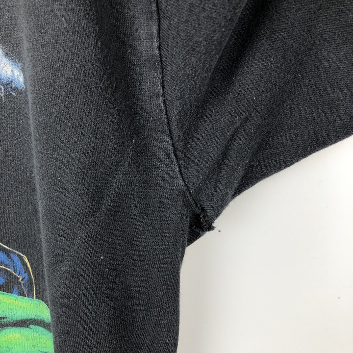 MARVEL character print T-shirt, men's size M cotton black type Vintage Second Hand
