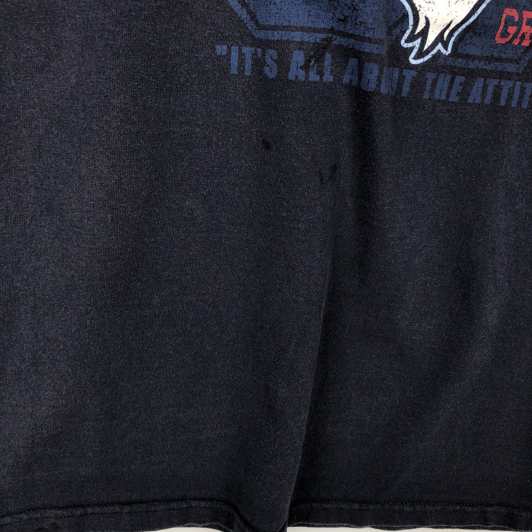 Snow White and the Seven Dwarfs - Grumpy Anime Character Print T-Shirt (Men's XL equivalent) unclear navy blue type Vintage Second Hand