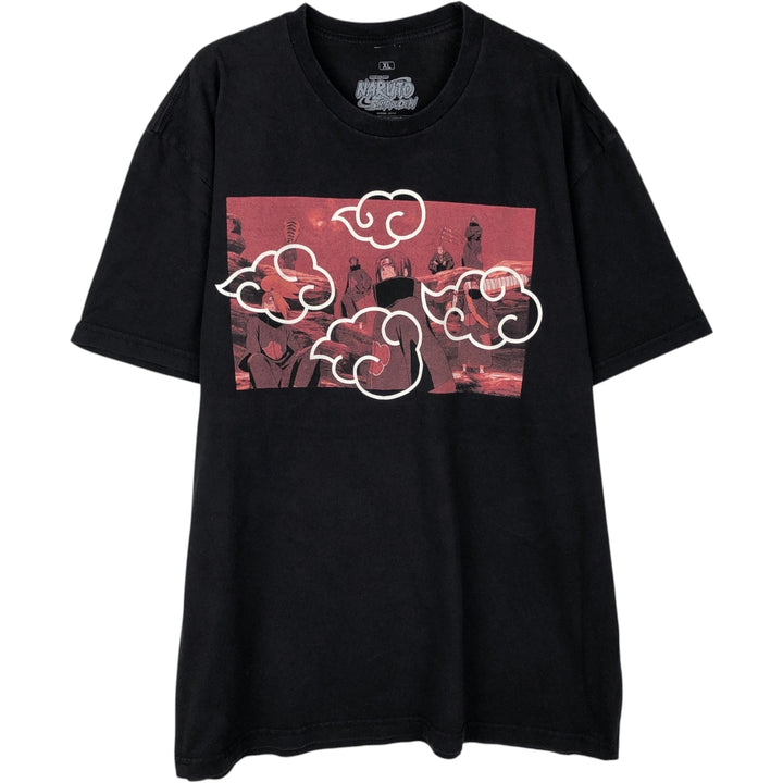 NARUTO SHIPPUDEN Naruto Shippuden Anime Character Print T-Shirt, Men's, Size XL cotton black type Vintage Second Hand