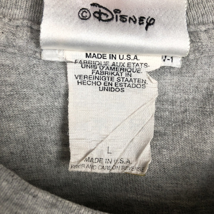 2000'S Walt Disney World Mickey Mouse character print T-shirt, made in USA, men's size L equivalent. cotton gray type Vintage Second Hand