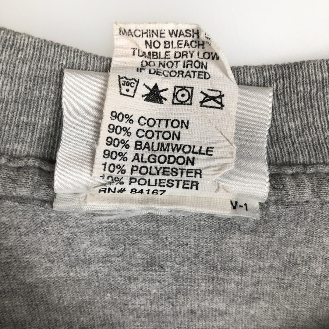 2000'S Walt Disney World Mickey Mouse character print T-shirt, made in USA, men's size L equivalent. cotton gray type Vintage Second Hand