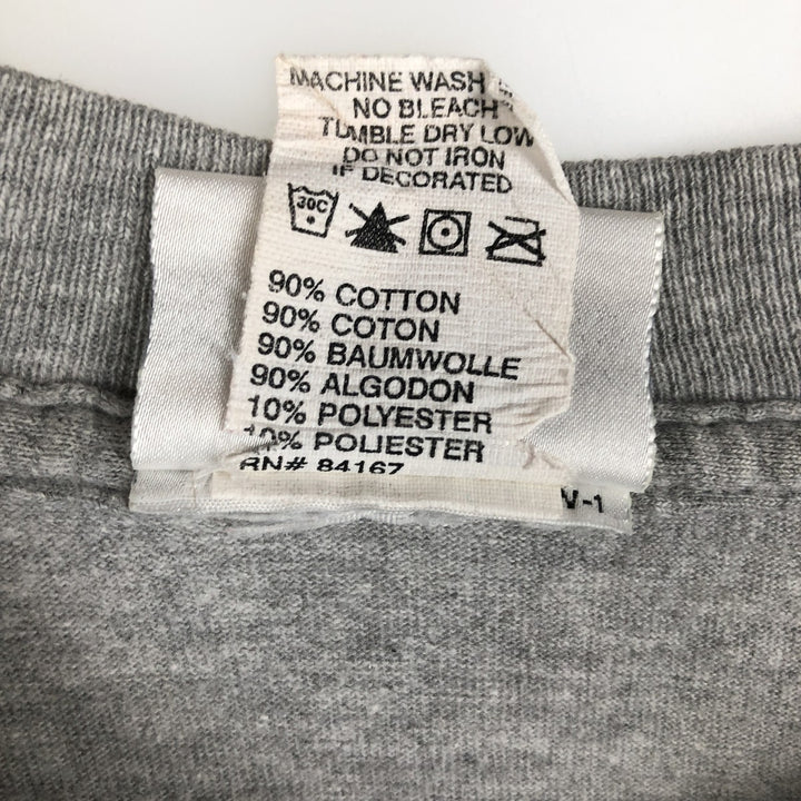 2000'S Walt Disney World Mickey Mouse character print T-shirt, made in USA, men's size L equivalent. cotton gray type Vintage Second Hand