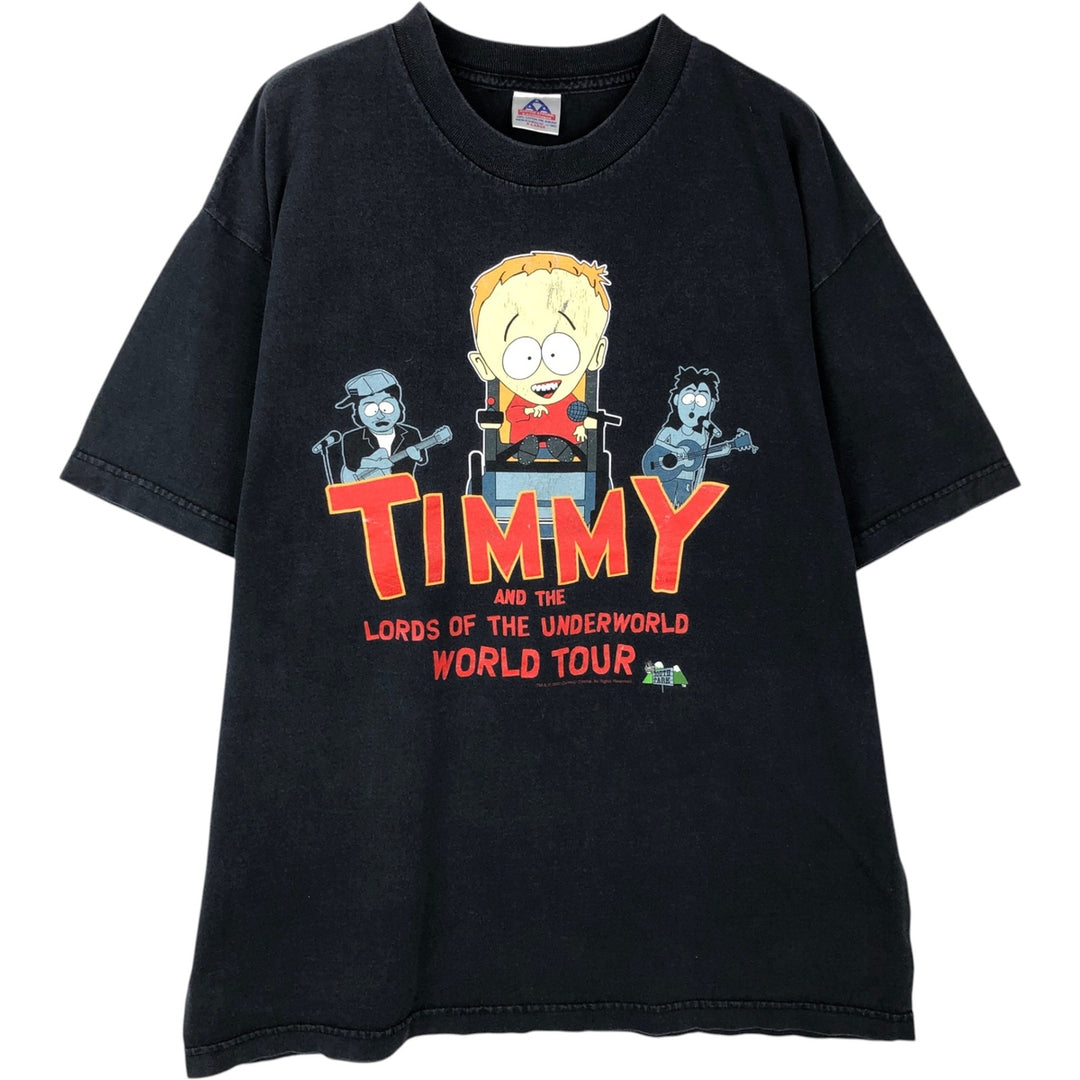 2000'S ALSTYLE SOUTH PARK (South Park) Anime Character Print T-Shirt, Men's Size XL (approx.) cotton black type Vintage Second Hand