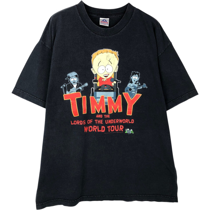 2000'S ALSTYLE SOUTH PARK (South Park) Anime Character Print T-Shirt, Men's Size XL (approx.) cotton black type Vintage Second Hand