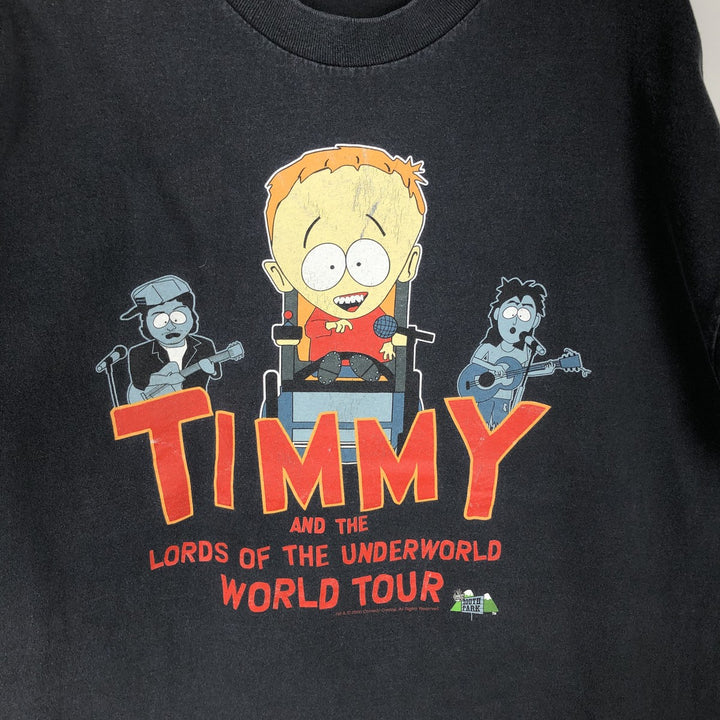 2000'S ALSTYLE SOUTH PARK (South Park) Anime Character Print T-Shirt, Men's Size XL (approx.) cotton black type Vintage Second Hand