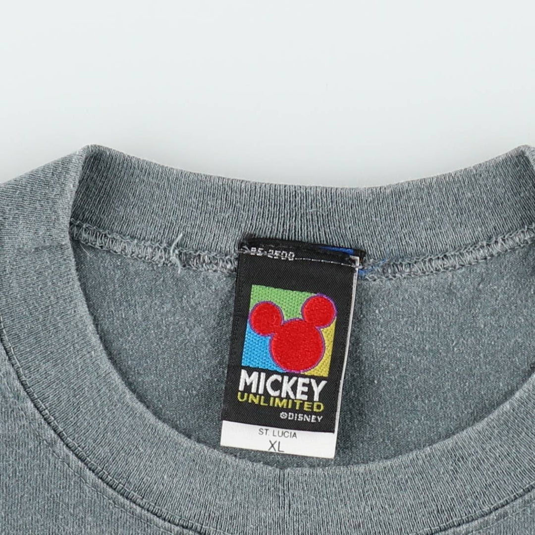 90'S MICKEY UNLIMITED MICKEY MOUSE Mickey Mouse Character Print T-Shirt, Men's XL equivalent, Vintage cotton gray type Vintage Second Hand
