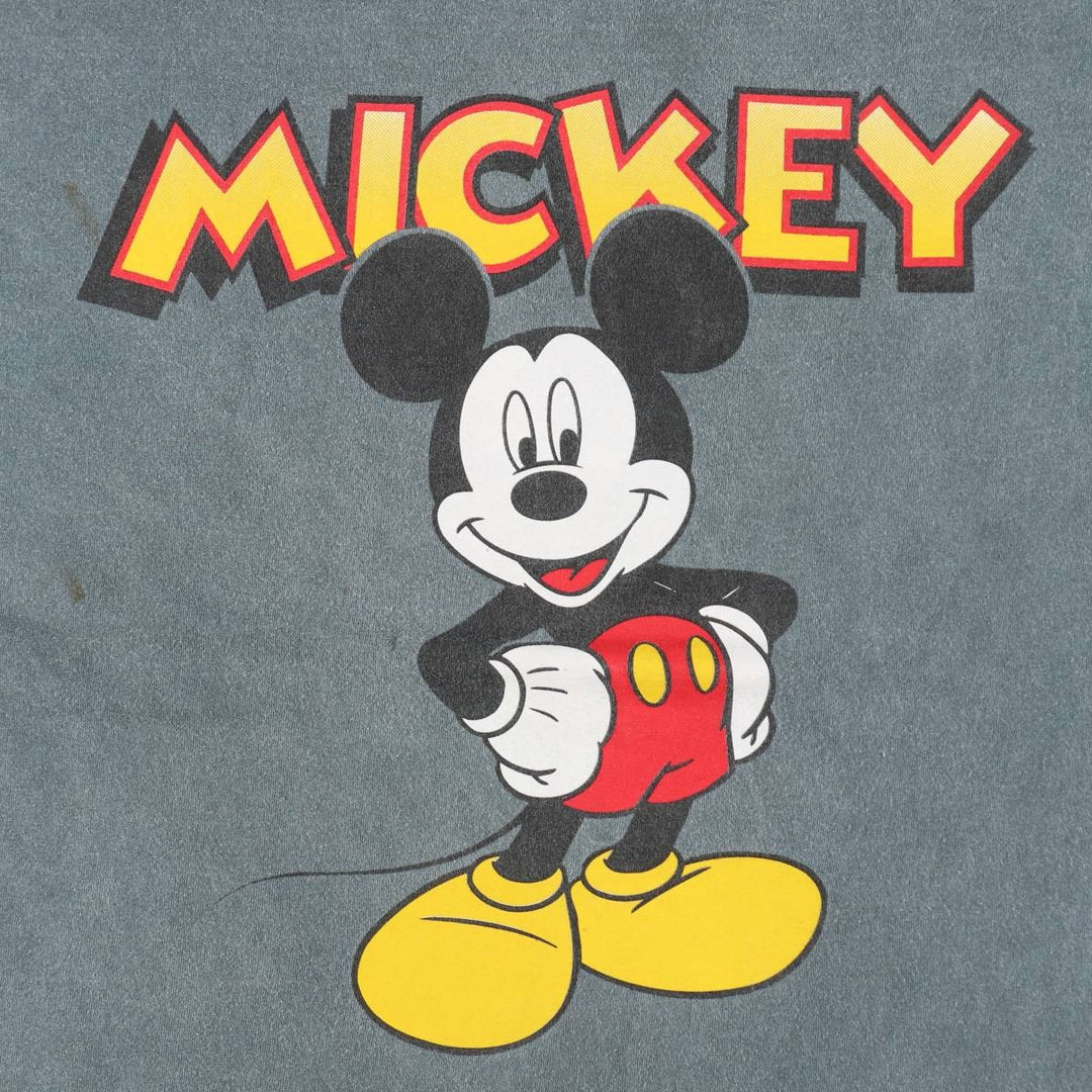 90'S MICKEY UNLIMITED MICKEY MOUSE Mickey Mouse Character Print T-Shirt, Men's XL equivalent, Vintage cotton gray type Vintage Second Hand