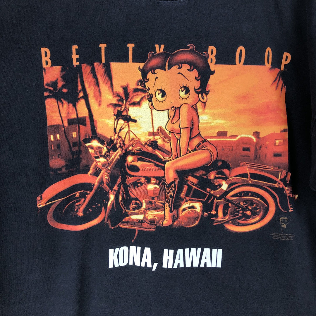 Gildan Betty Boop character print T-shirt, men's size XL (approx.) cotton black type Vintage Second Hand