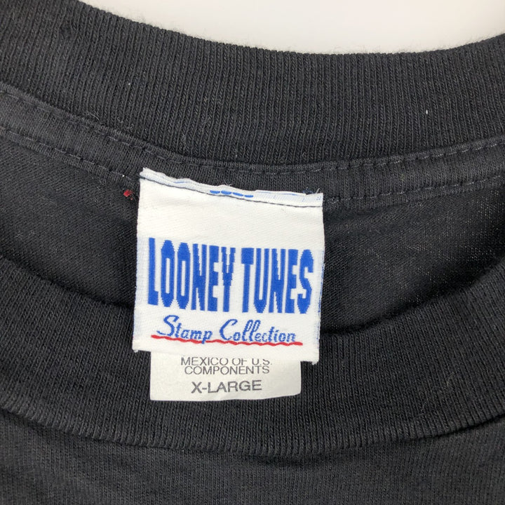 90'S Looney Tunes Daffy Duck Character Print T-Shirt, Men's Size XL (Equivalent), Vintage cotton black type Vintage Second Hand