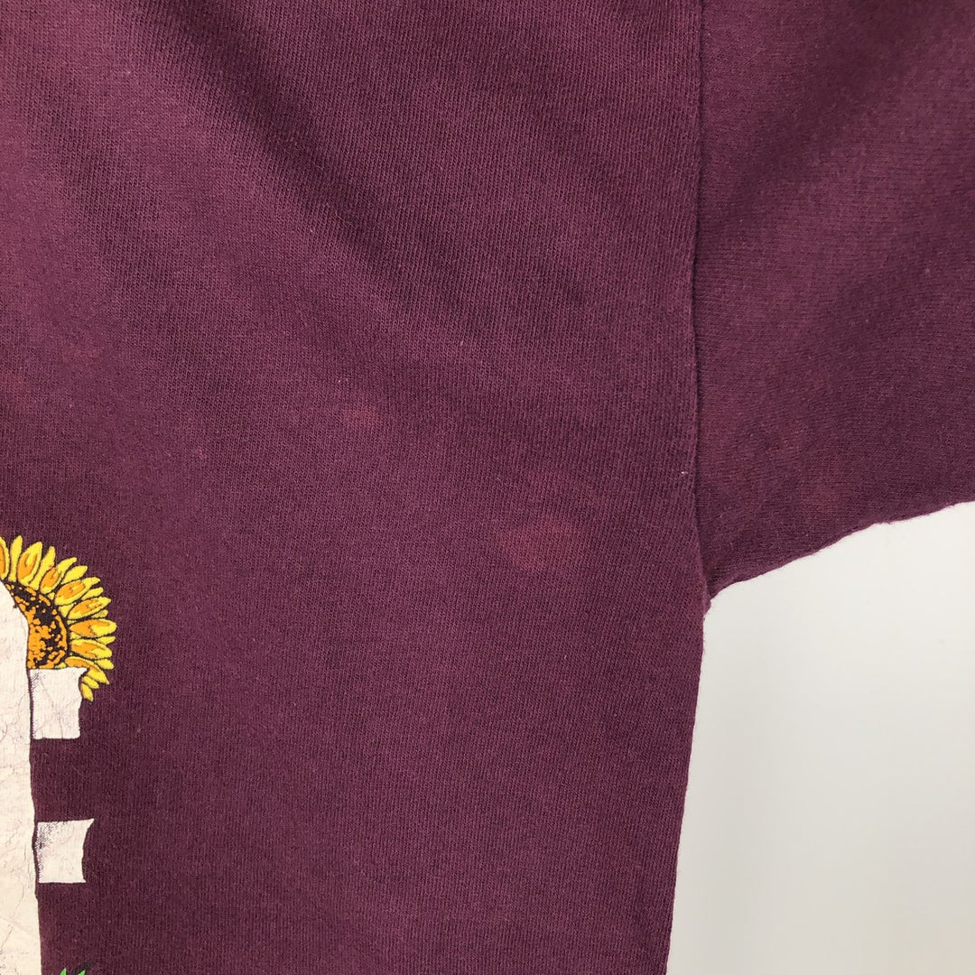 90'S Paris Sport Club Looney Tunes Tweety Character Print T-Shirt, Men's XL (approx.), Vintage unclear red type reddish brown Vintage Second Hand
