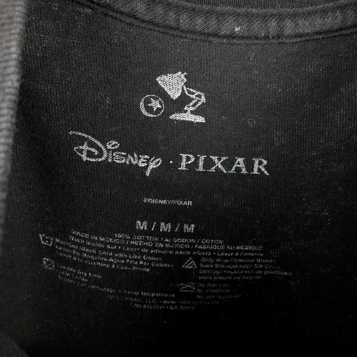 PIXAR character print T-shirt, men's size M (approx.) cotton black type Vintage Second Hand