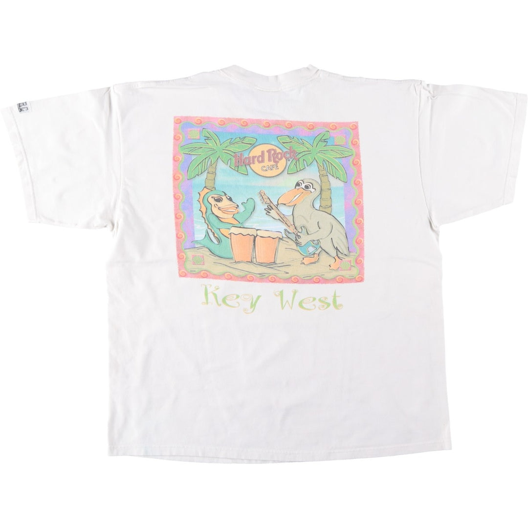 90'S HARD ROCK CAFE Hard Rock Cafe Advertising T-shirt Made in USA Men's XL Vintage cotton white type Vintage Second Hand
