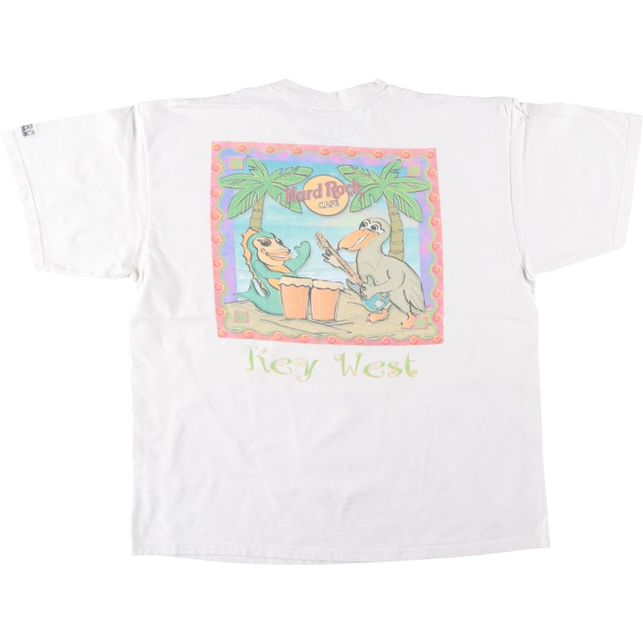 90'S HARD ROCK CAFE Hard Rock Cafe Advertising T-shirt Made in USA Men's XL Vintage cotton white type Vintage Second Hand