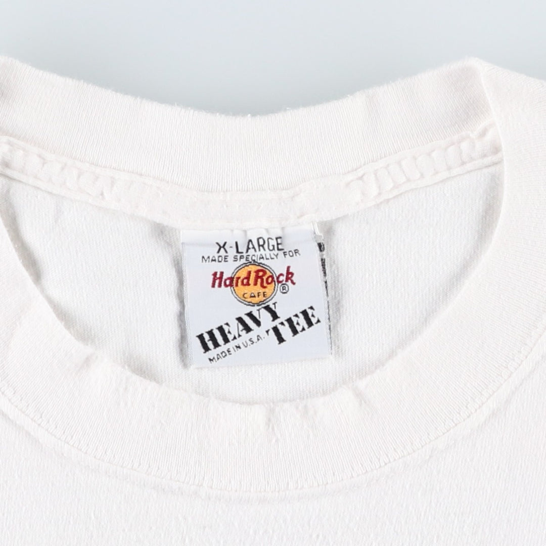 90'S HARD ROCK CAFE Hard Rock Cafe Advertising T-shirt Made in USA Men's XL Vintage cotton white type Vintage Second Hand