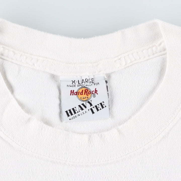 90'S HARD ROCK CAFE Hard Rock Cafe Advertising T-shirt Made in USA Men's XL Vintage cotton white type Vintage Second Hand