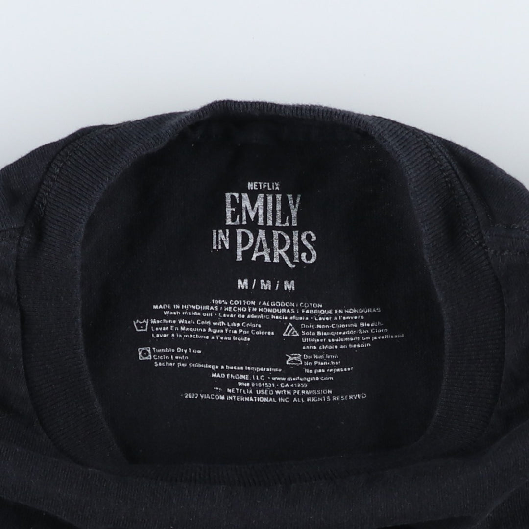 EMILY IN PARIS (Emily Goes to Paris) TV Drama/Movie T-Shirt - Men's Size M cotton black type Vintage Second Hand