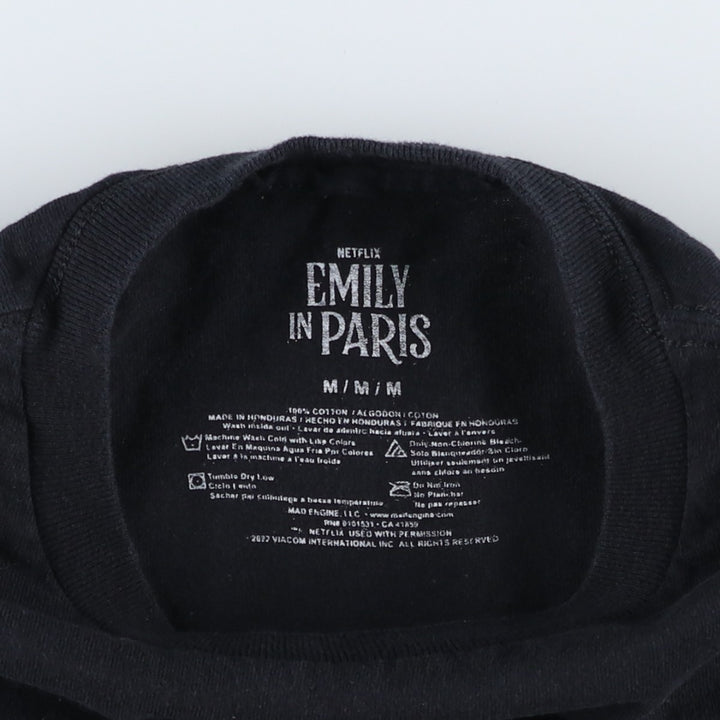 EMILY IN PARIS (Emily Goes to Paris) TV Drama/Movie T-Shirt - Men's Size M cotton black type Vintage Second Hand