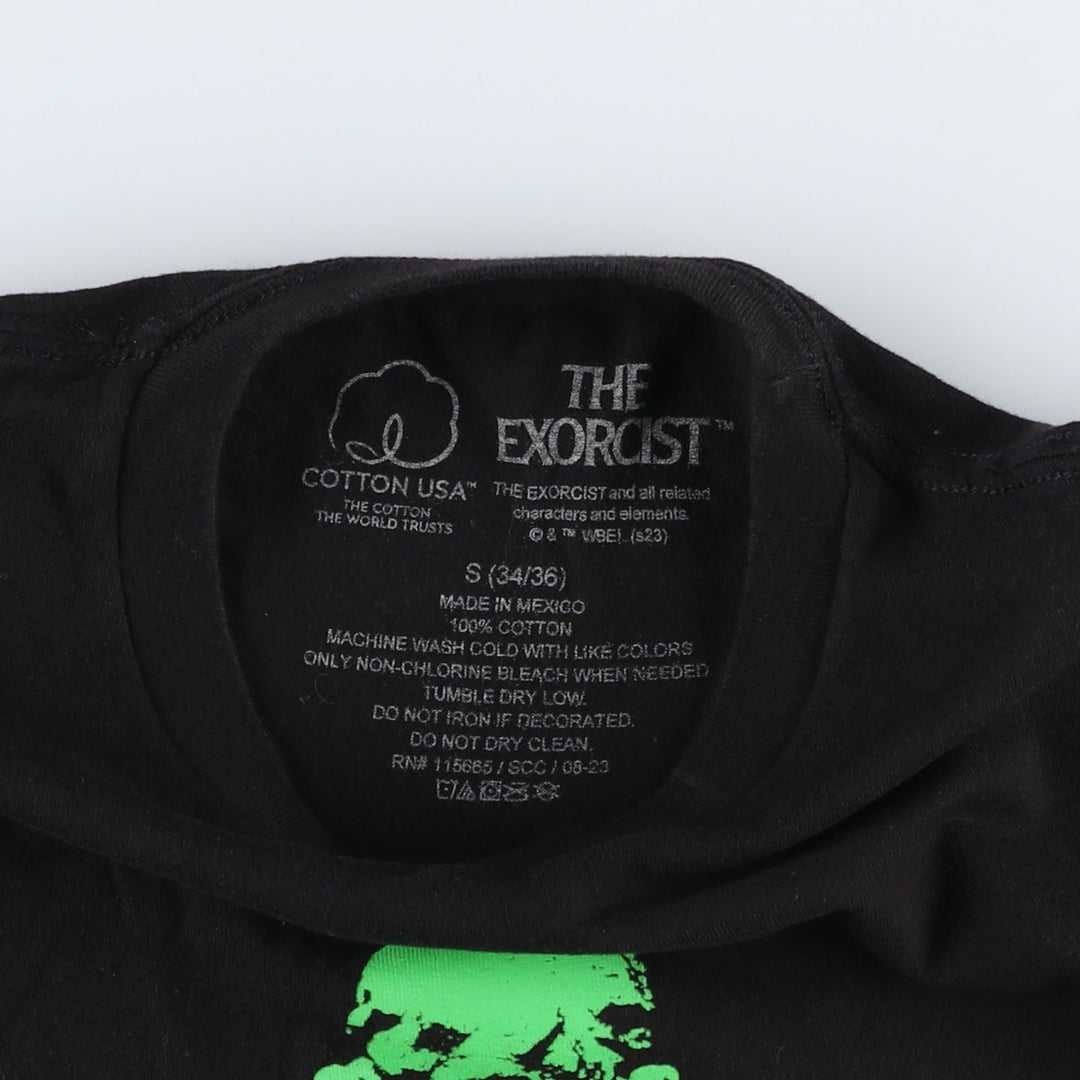 THE EXORCIST Movie T-shirt for men (S size) cotton black type Vintage Second Hand