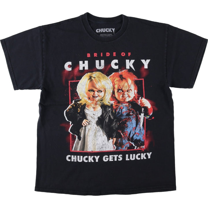 CHILD'S PLAY Chucky TIFFANY&Co. Movie T-shirt (Men's size L equivalent) cotton black type Vintage Second Hand