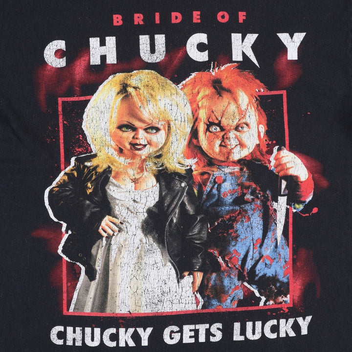 CHILD'S PLAY Chucky TIFFANY&Co. Movie T-shirt (Men's size L equivalent) cotton black type Vintage Second Hand