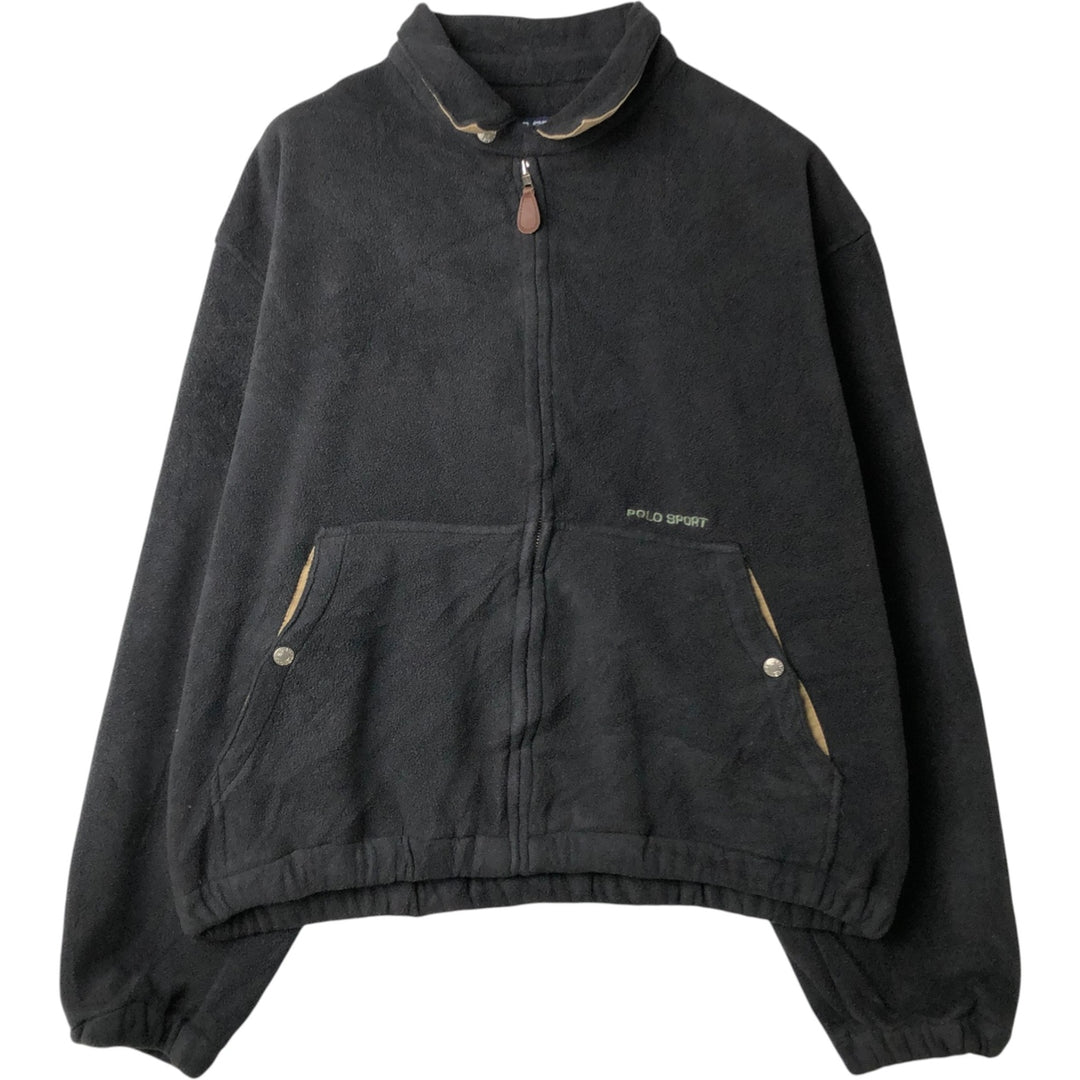 Vintage 90'S Ralph Lauren Polo Sport swing-top fleece jacket, size XL, men's unclear black type Vintage Second Hand