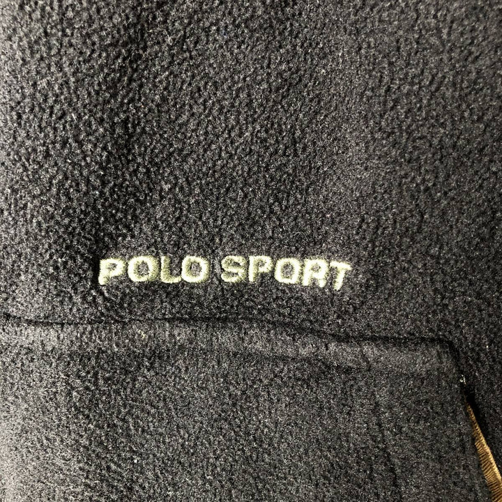Vintage 90'S Ralph Lauren Polo Sport swing-top fleece jacket, size XL, men's unclear black type Vintage Second Hand