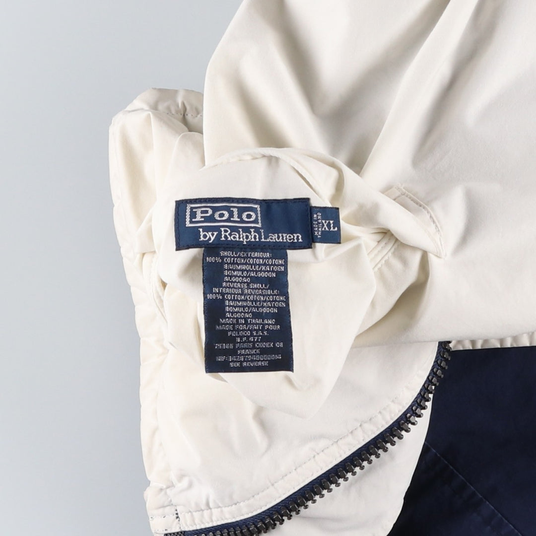 Ralph Lauren POLO by Ralph Lauren reversible cotton jacket, men's size XL cotton white type Vintage Second Hand