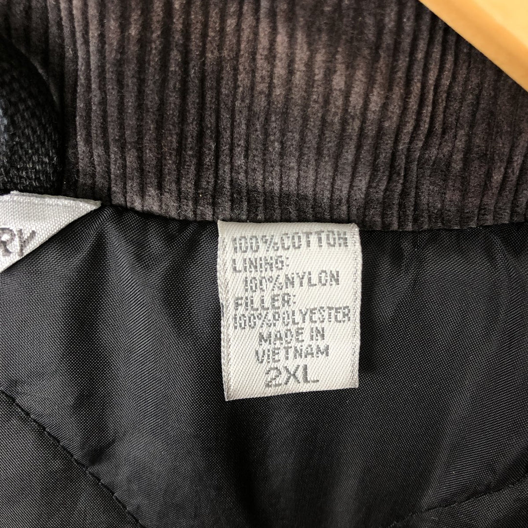 OUTER BOUNDARY Traditional Padded Duck Work Jacket, Men's XXL cotton black type Vintage Second Hand
