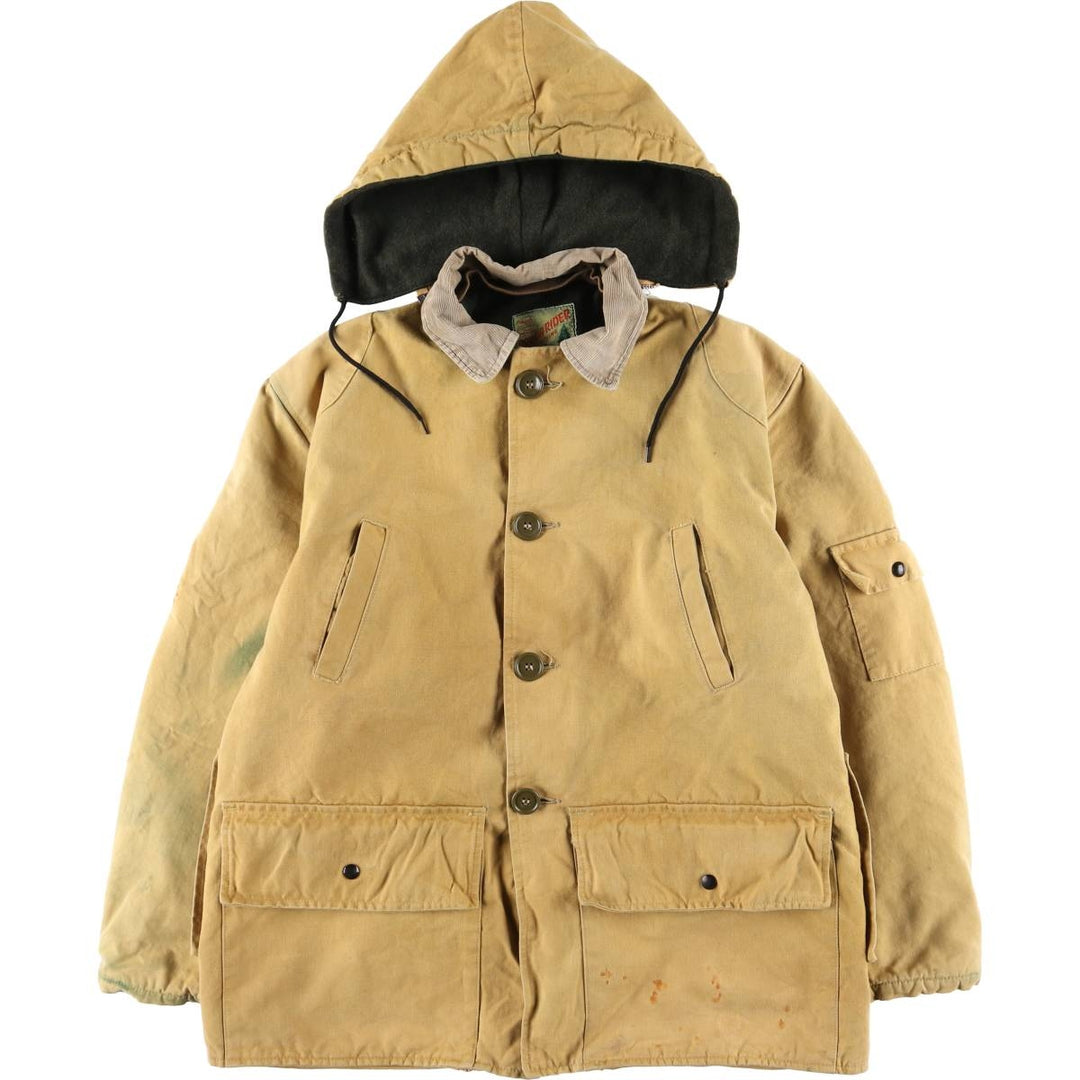Vintage 1960s-1970'S Woods Rough Rider Duck Hunting Jacket, Made in Canada, Men's Size Medium unclear ocher yellow type Vintage Second Hand