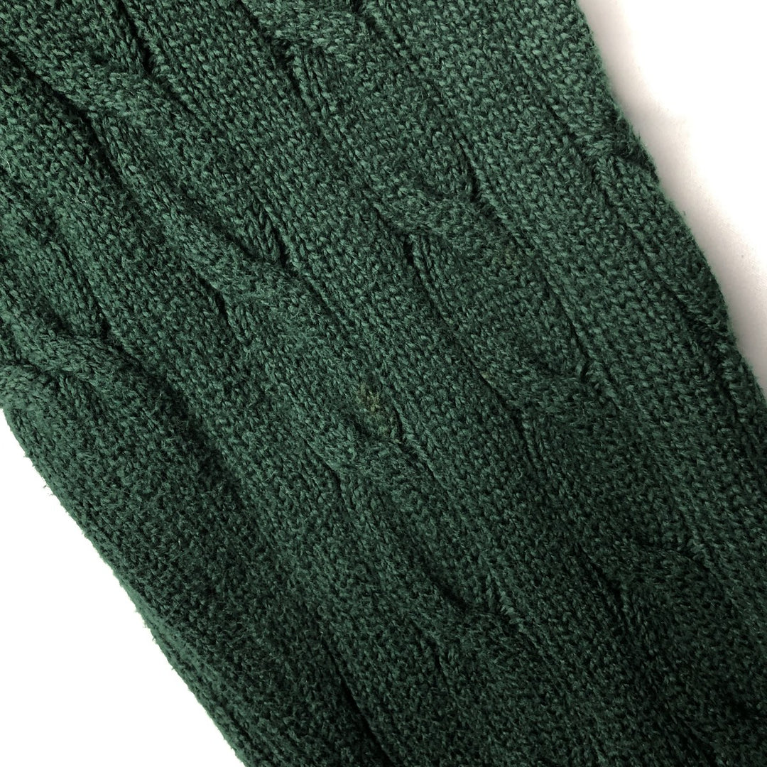 Ralph Lauren POLO RALPH LAUREN Cable knit cotton sweater Men's M size cotton green type Vintage Second Hand