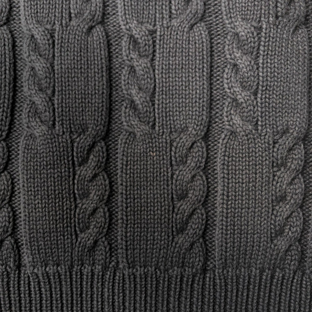 Ralph Lauren Chaps cable knit cotton sweater, men's size XL cotton black type Vintage Second Hand