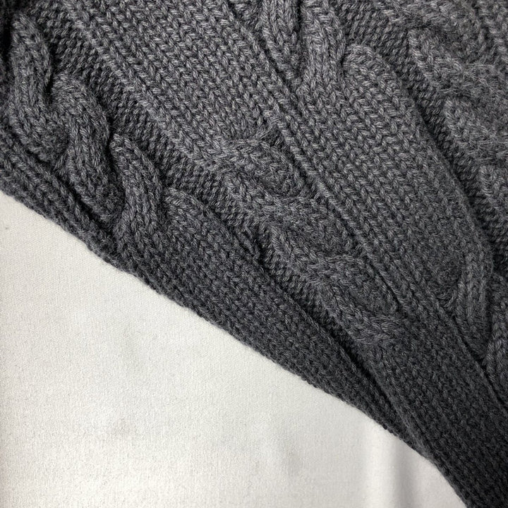 Ralph Lauren Chaps cable knit cotton sweater, men's size XL cotton black type Vintage Second Hand