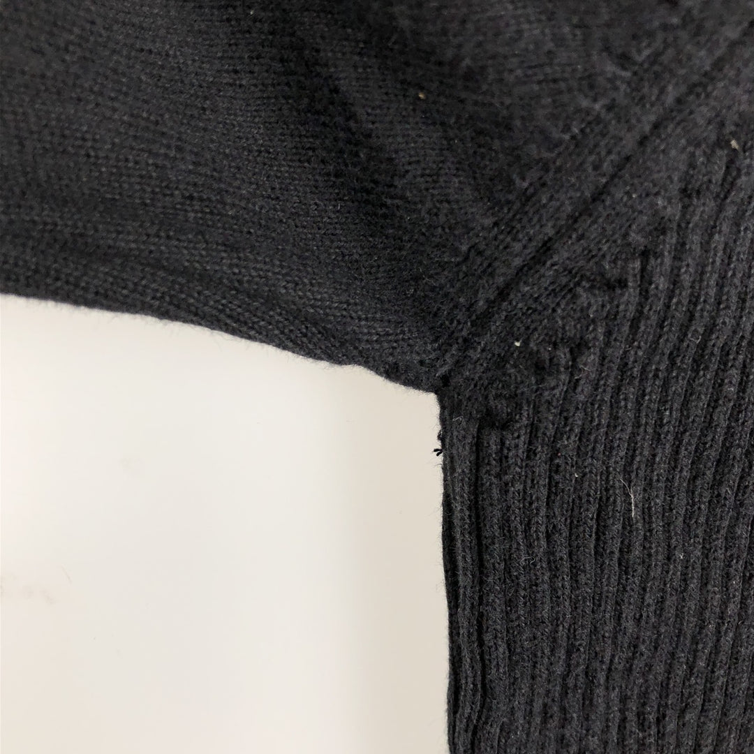 Burberry's BURBERRY LONDON Cotton Knit Half-Button Sweater, Women's Size L (approx.) cotton black type Vintage Second Hand