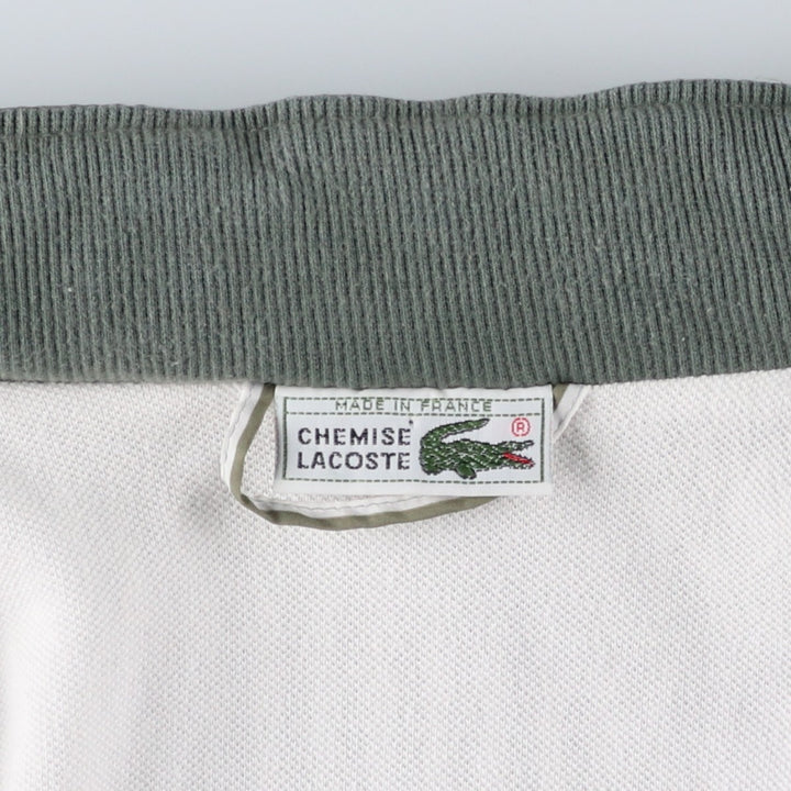 1970'S Lacoste CHEMISE French Lacoste Stripe Pattern Windbreaker, Made in France, Size 5 (Men's L equivalent), Vintage polyester Khaki type sage green Vintage Second Hand