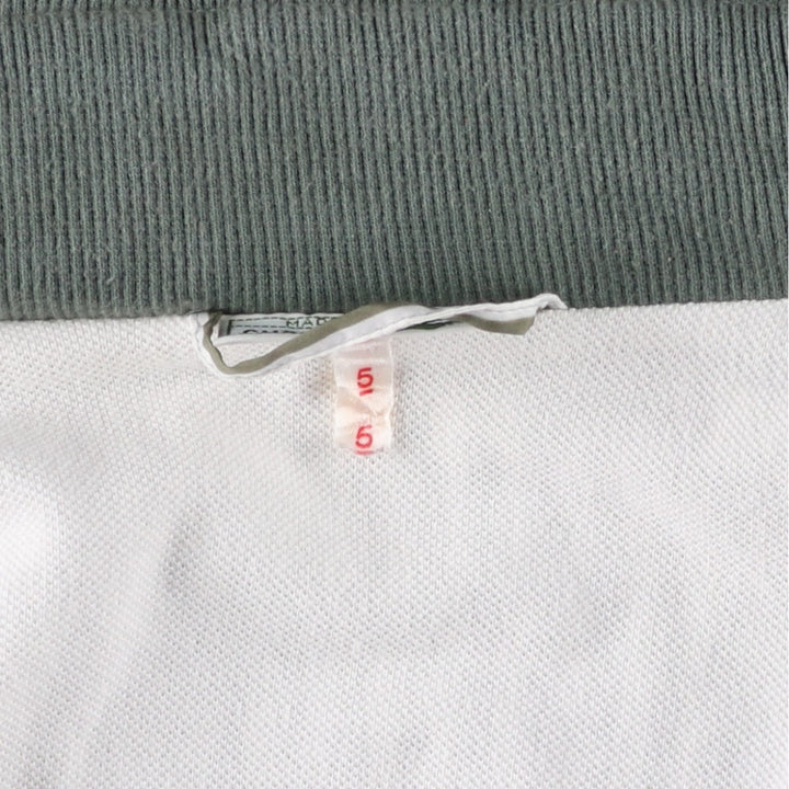 1970'S Lacoste CHEMISE French Lacoste Stripe Pattern Windbreaker, Made in France, Size 5 (Men's L equivalent), Vintage polyester Khaki type sage green Vintage Second Hand