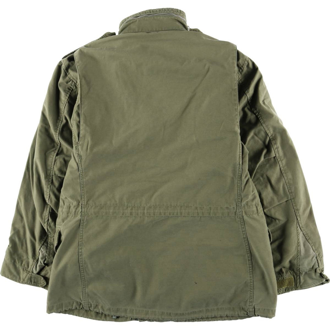 1960'S US Military Issue M-65 2nd Military Field Jacket, Made in USA, Long Medium (Men's Size M equivalent), Vintage Nylon Khaki type Vintage Second Hand