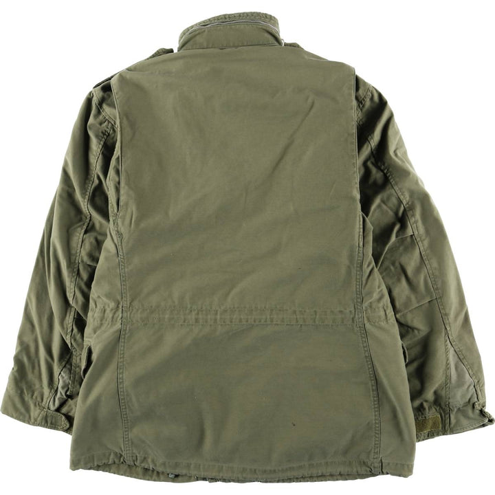 1960'S US Military Issue M-65 2nd Military Field Jacket, Made in USA, Long Medium (Men's Size M equivalent), Vintage Nylon Khaki type Vintage Second Hand
