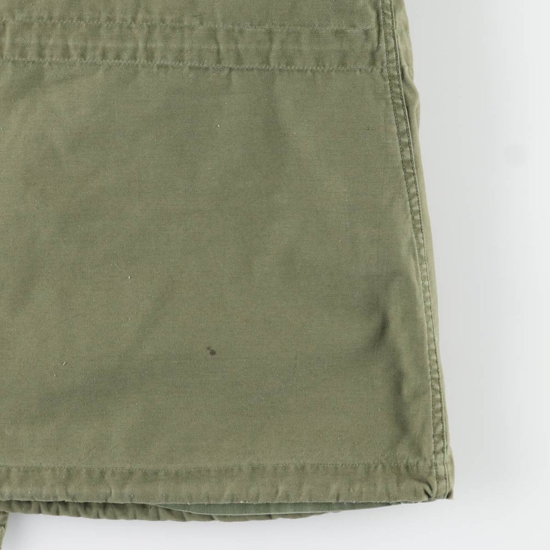 1960'S US Military Issue M-65 2nd Military Field Jacket, Made in USA, Long Medium (Men's Size M equivalent), Vintage Nylon Khaki type Vintage Second Hand